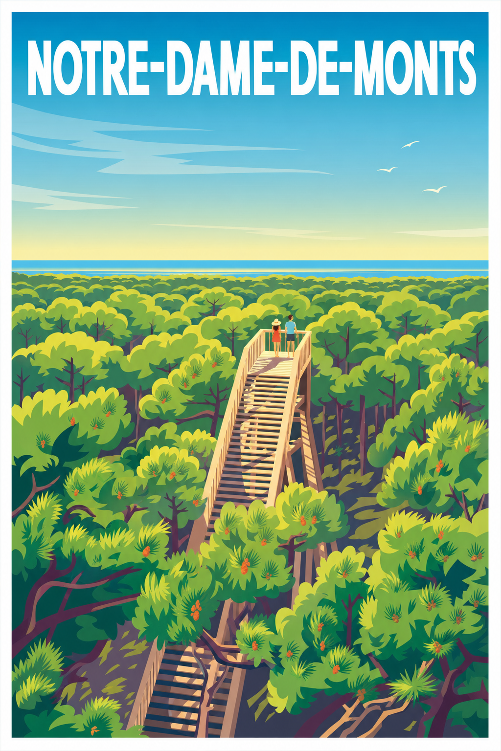 Affiche de Notre-Dame-de-Monts, poster belvédère