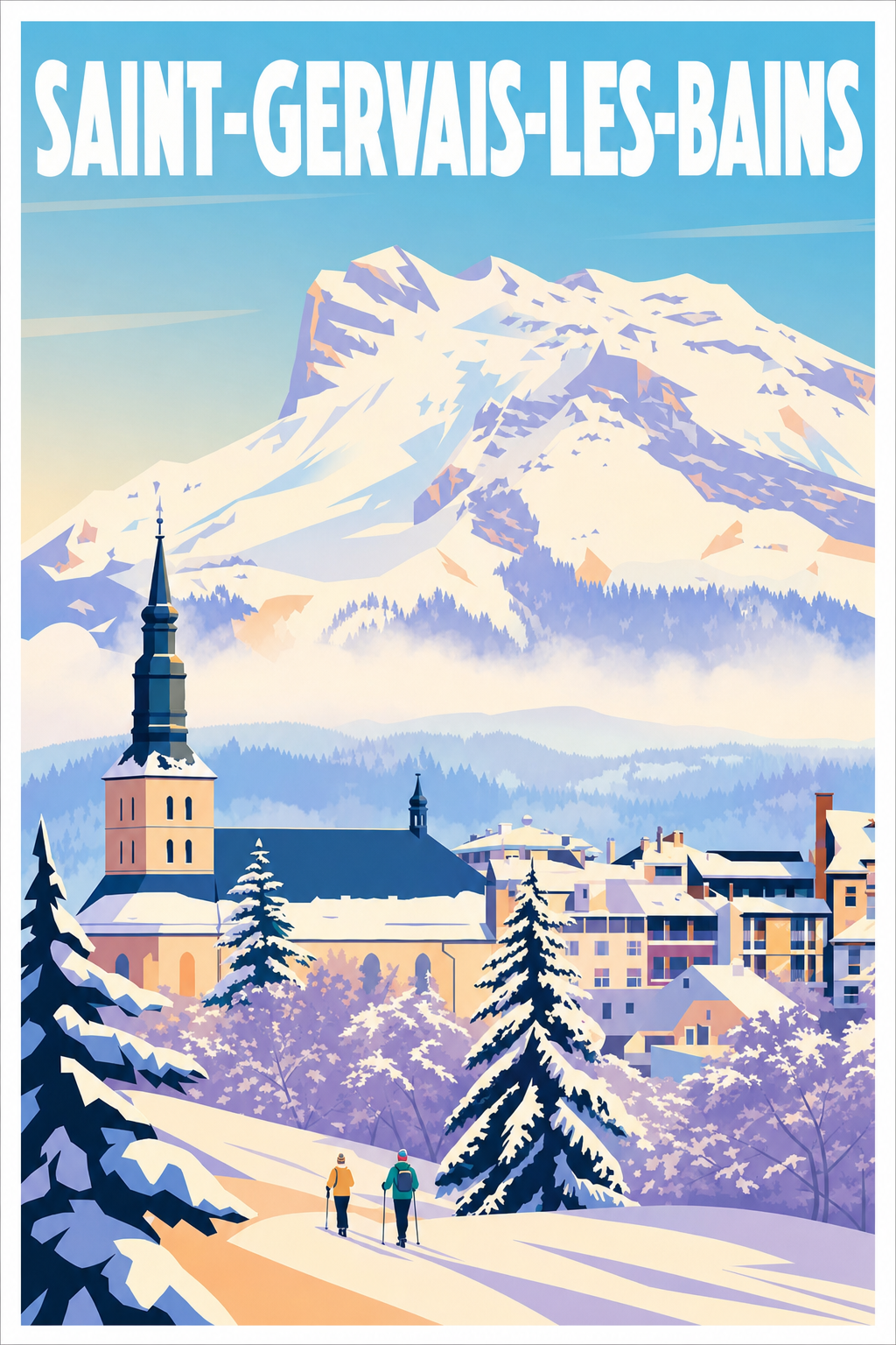Affiche de Saint-Gervais-les-Bains, poster Mont-Blanc