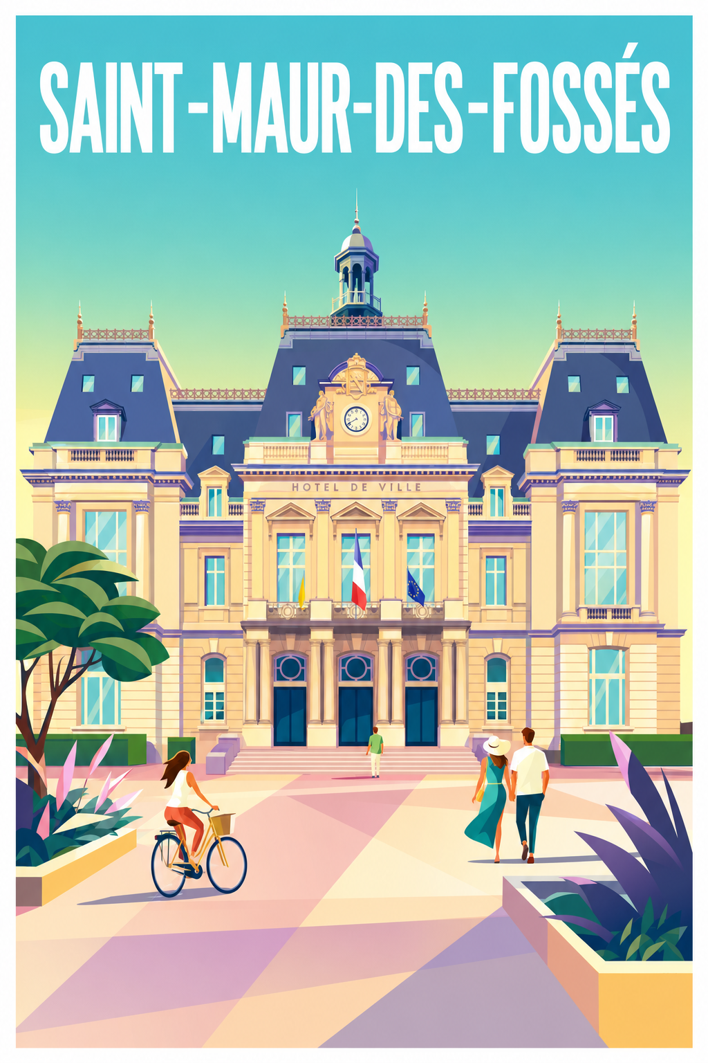 Affiche de Saint-Maur-des-Fossés, poster Hôtel de Ville