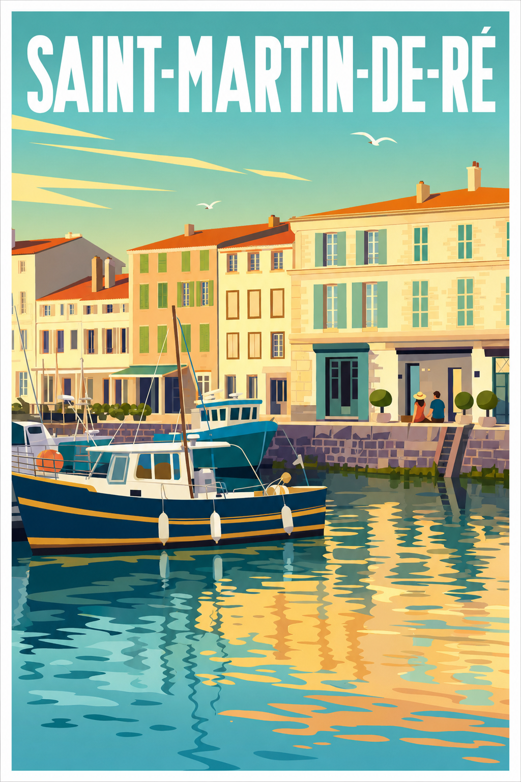 Affiche de Saint-Martin-de-Ré, poster du port