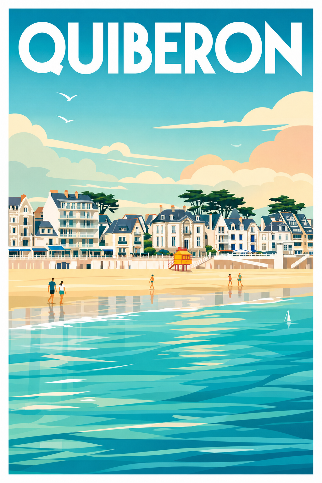 Poster de Quiberon, la Grande Plage
