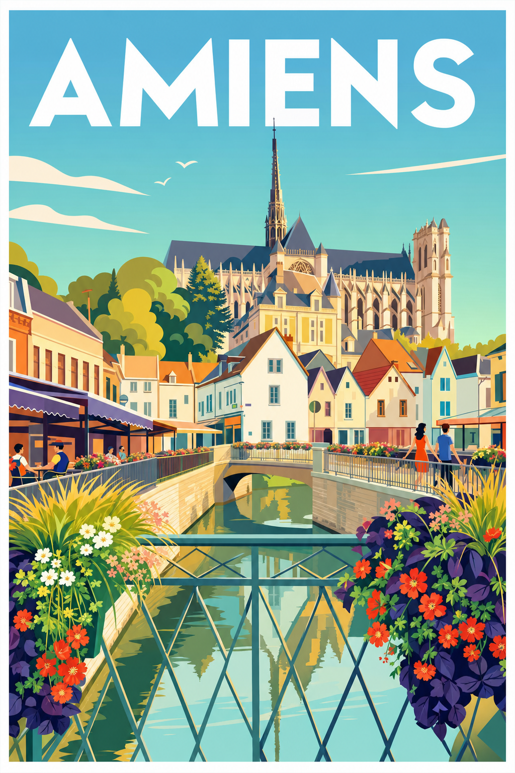 Affiche d'Amiens, poster quartier Saint-Leu