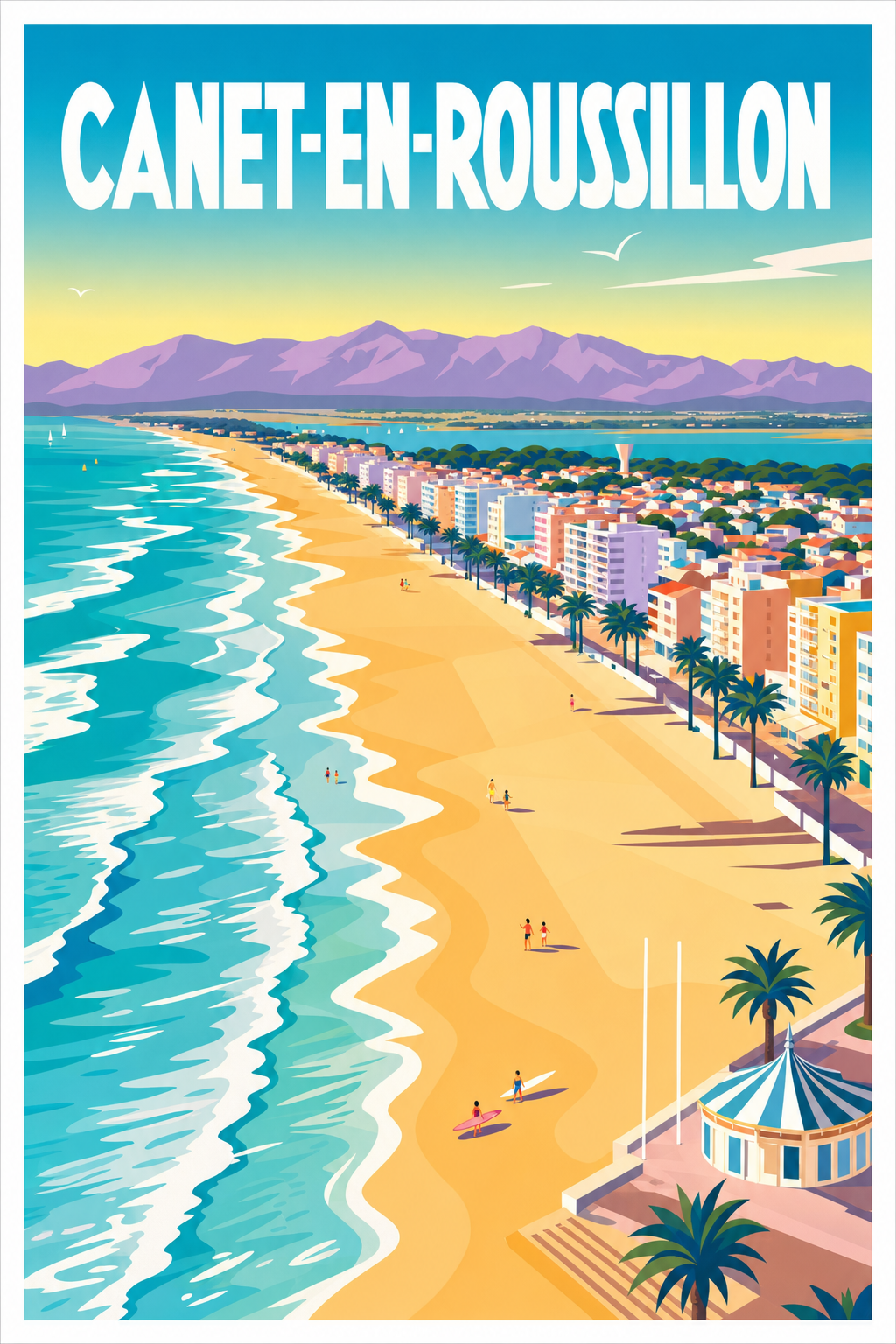 Affiche de Canet-en-Roussillon, poster bord de mer