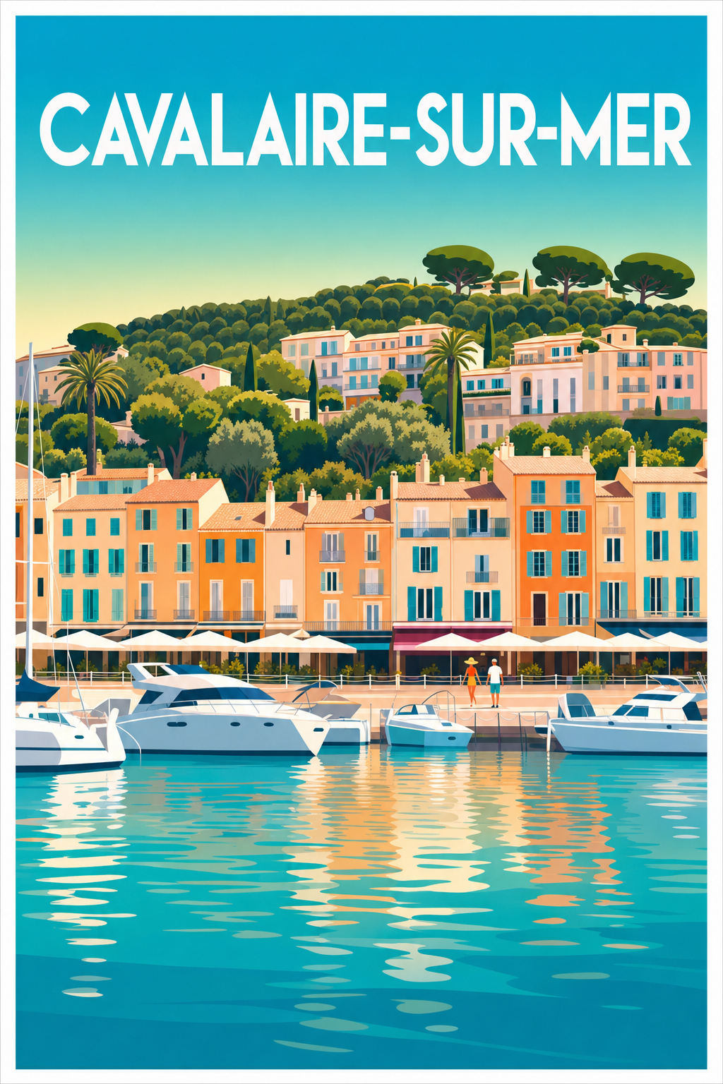 Affiche de Cavalaire-sur-Mer, poster port de plaisance