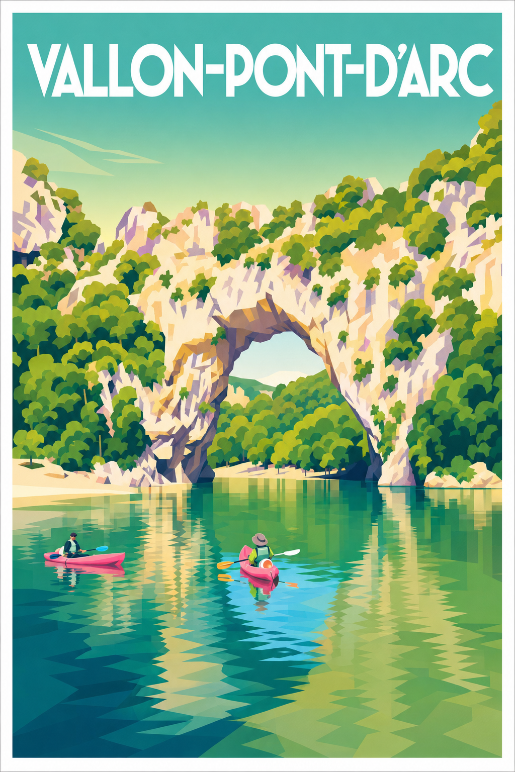 Affiche de Vallon-Pont-d'Arc, poster arche naturelle
