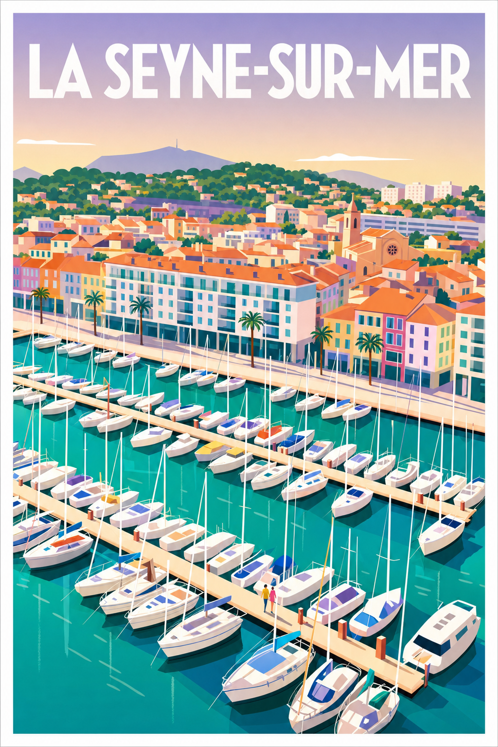 Affiche de La Seyne-sur-Mer, poster port de plaisance