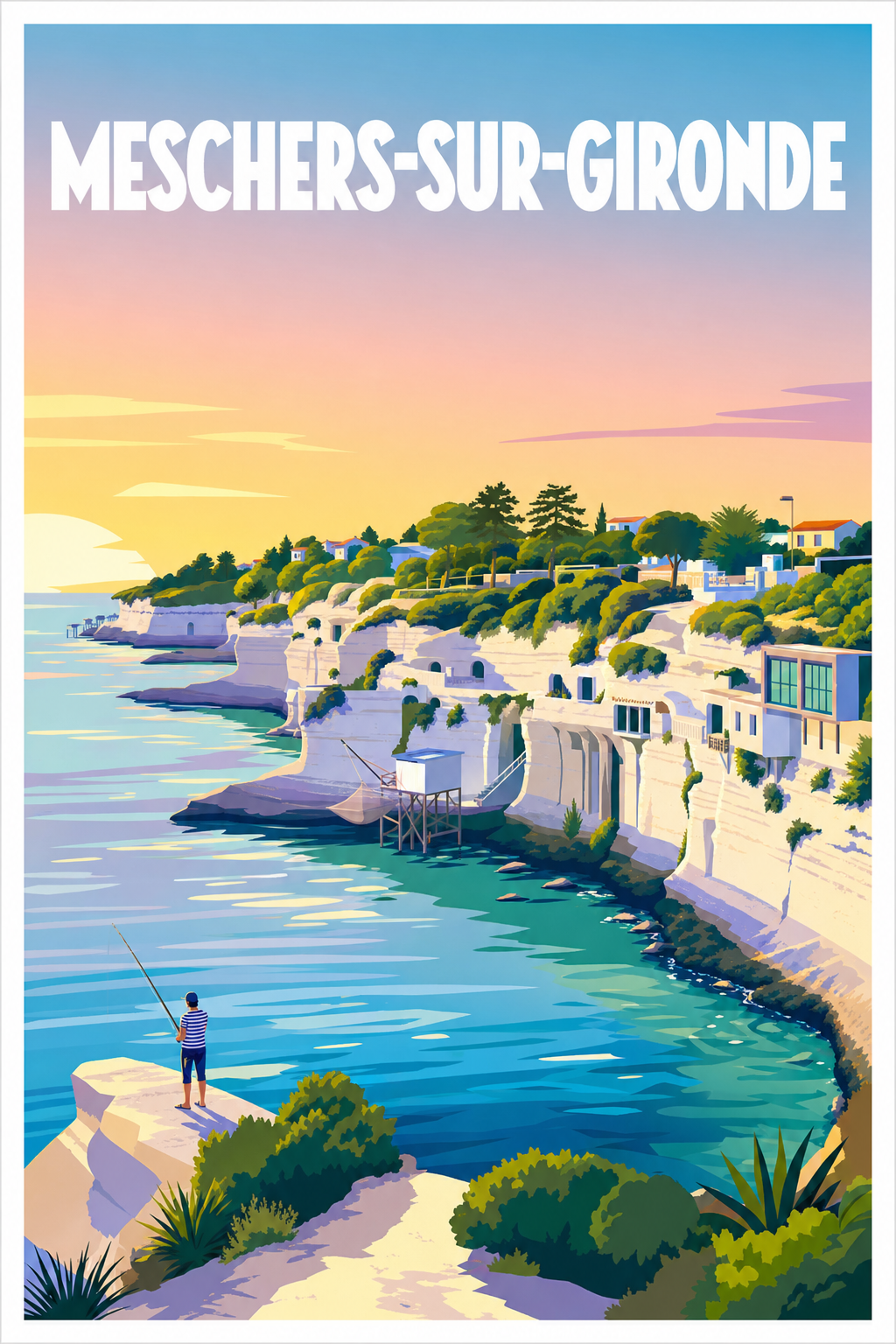 Affiche de Meschers-sur-Gironde, poster grottes