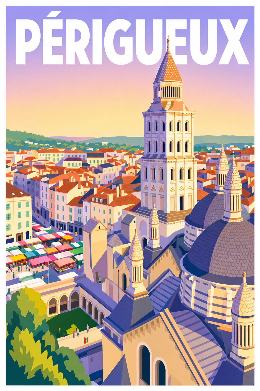 Affiche Périgueux, Cathédrale Saint-Front
