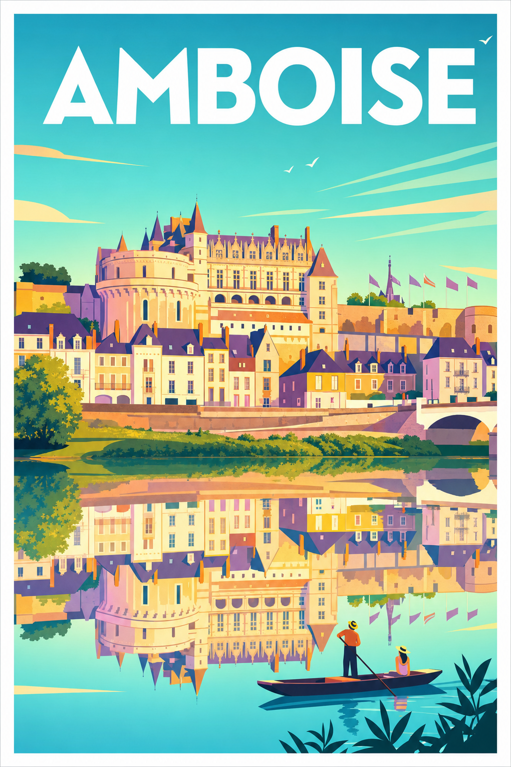 Affiche d'Amboise, poster château royal