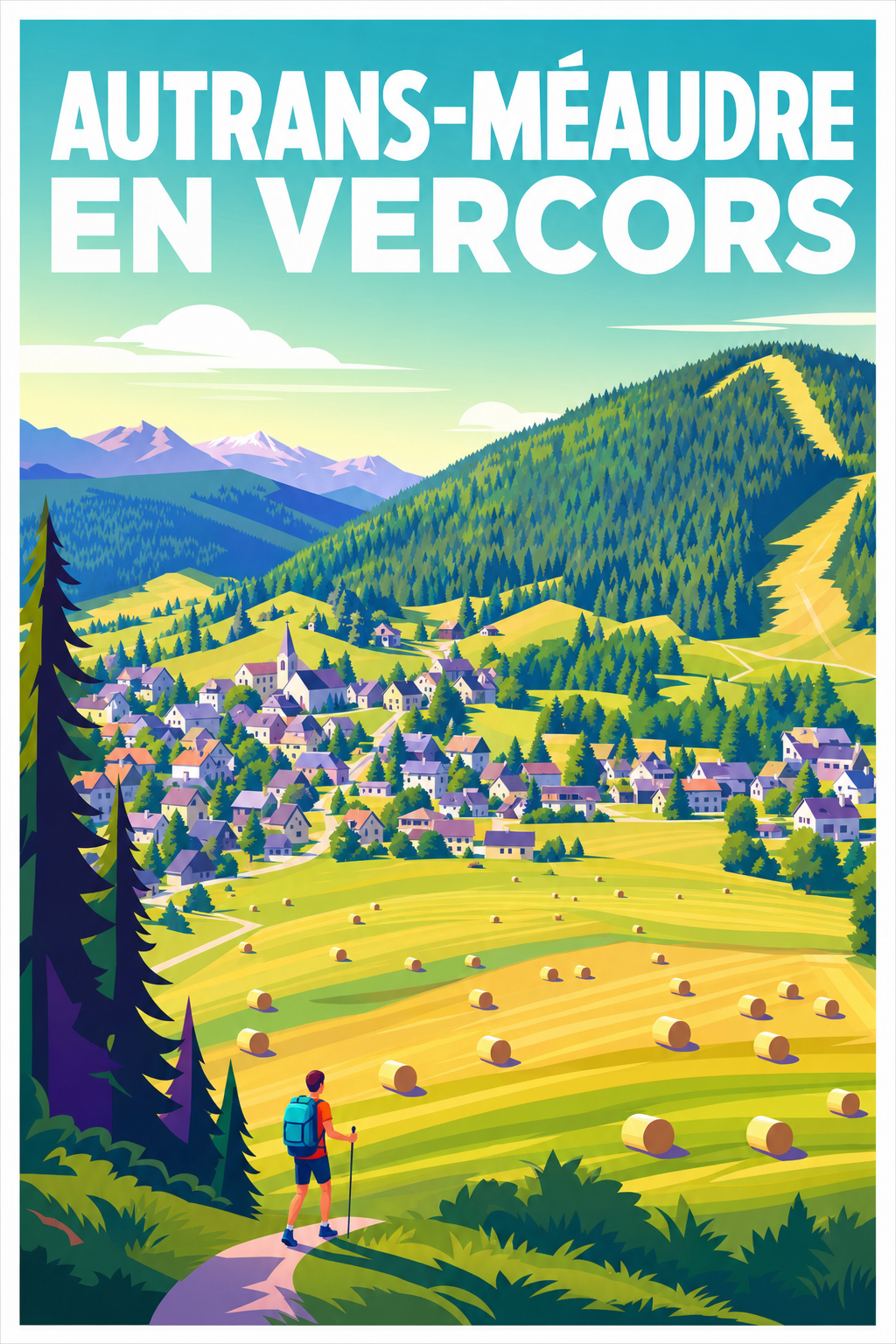 Affiche d'Autrans-Méaudre, poster montagne