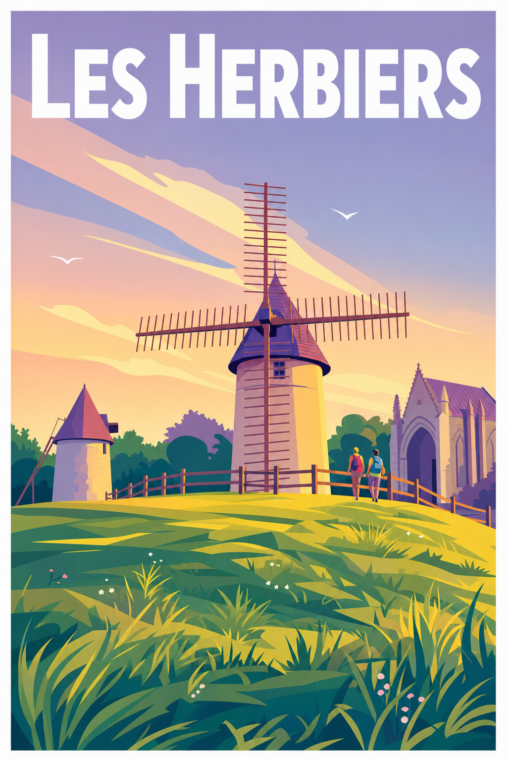 Affiche des Herbiers, poster du Mont des Alouettes