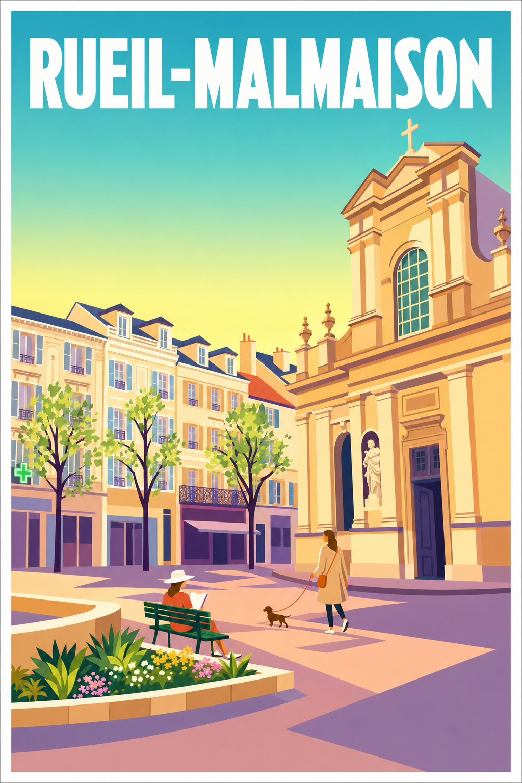 Affiche de Rueil-Malmaison, poster de l'église