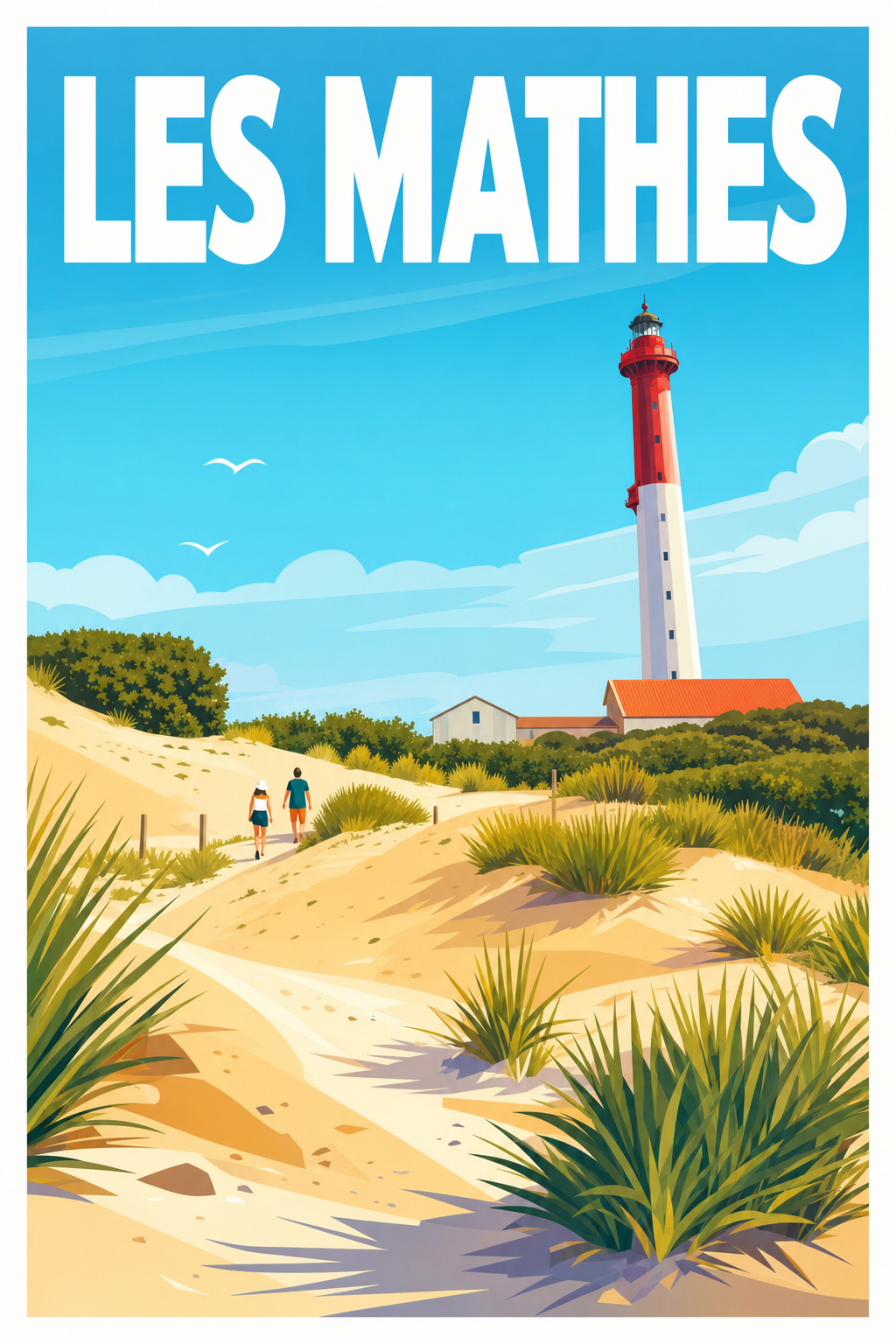 Affiche Les Mathes, poster phare de la Coubre