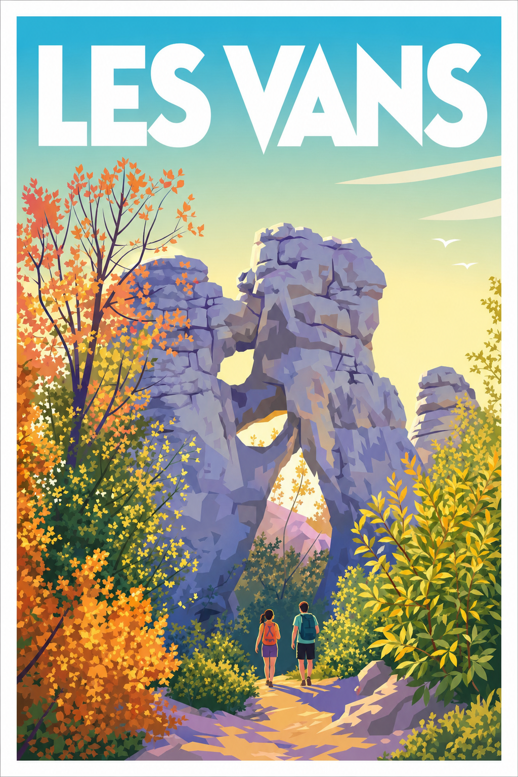 Affiche Les Vans, poster bois de Païolive