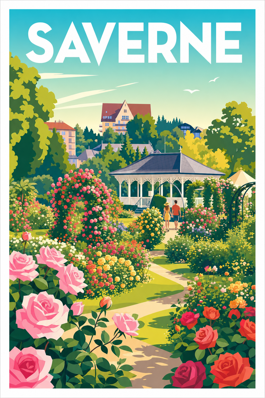 Affiche de Saverne, la Roseraie