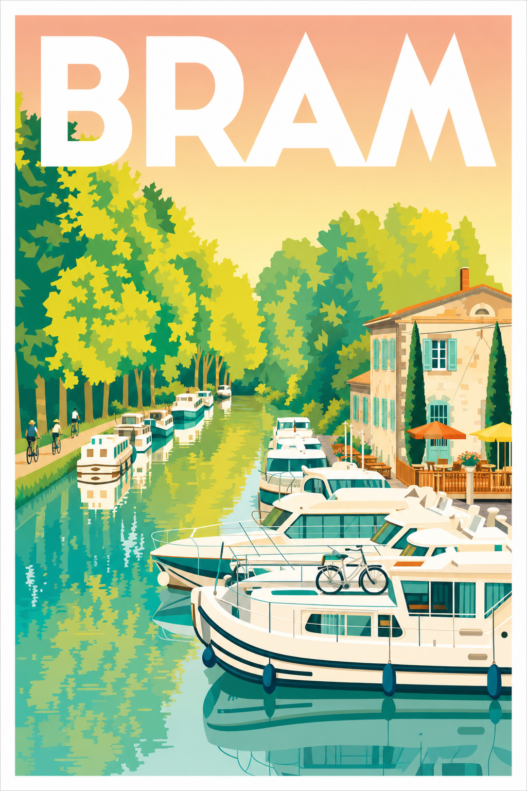 Affiche de Bram, poster Canal du Midi