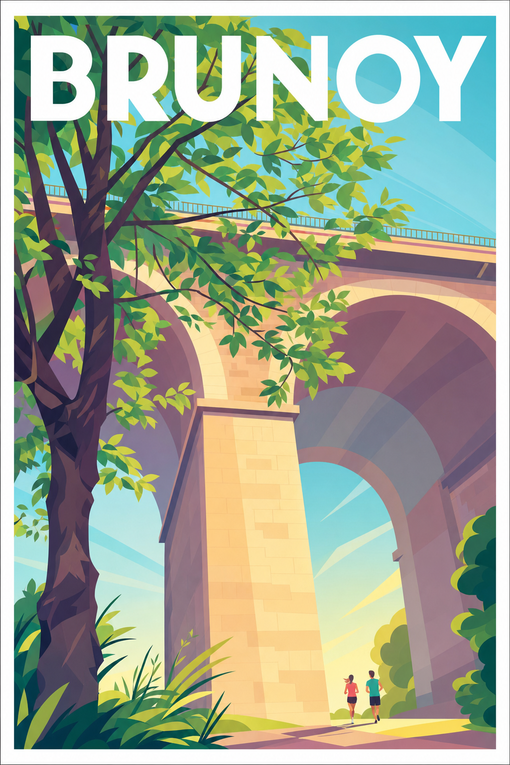 Affiche de Brunoy, poster du viaduc