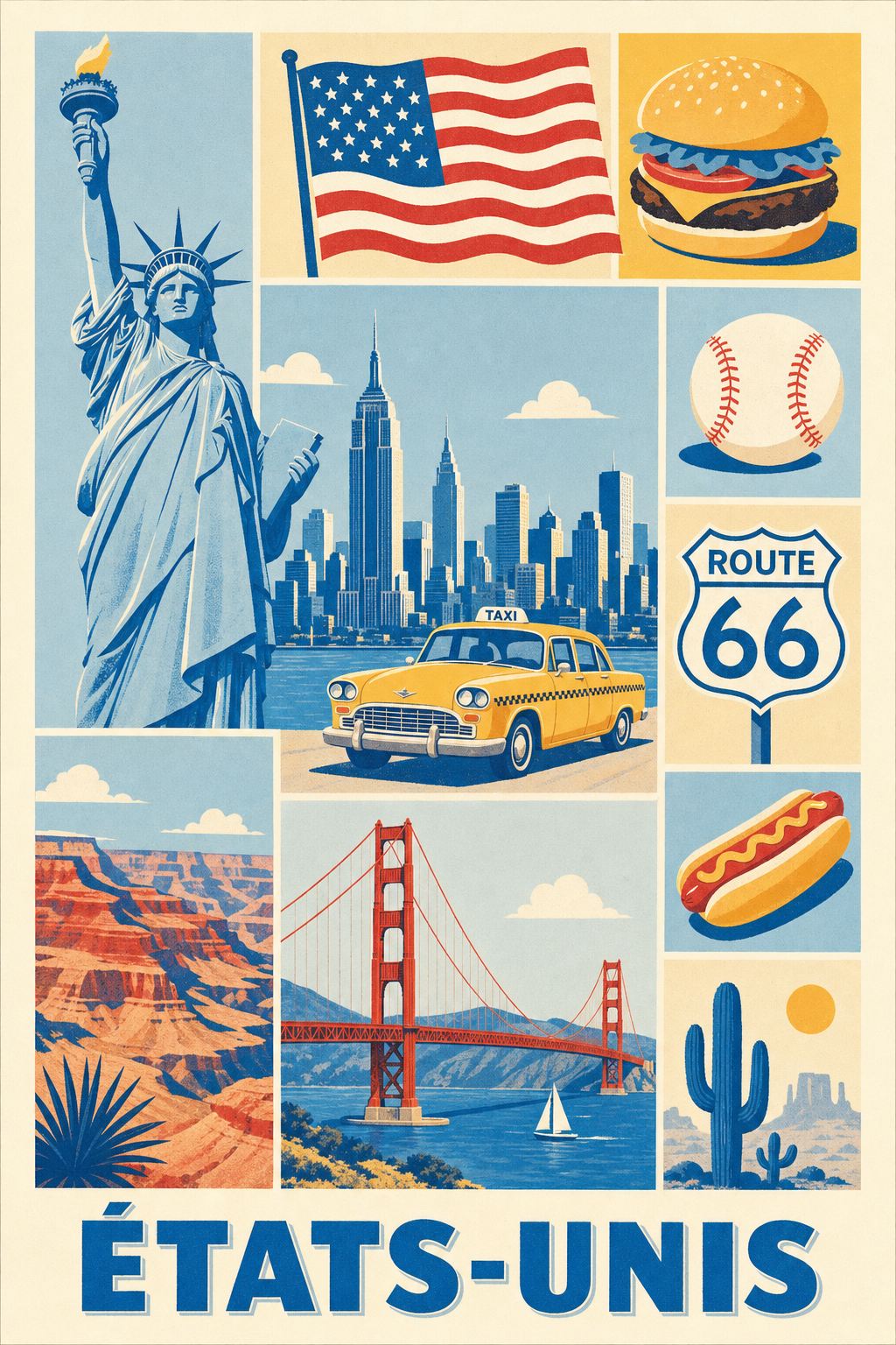 Poster des Etats-Unis, Affiche Clichés