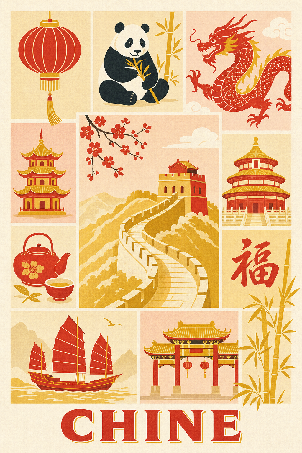 Poster de Chine, Affiche Clichés