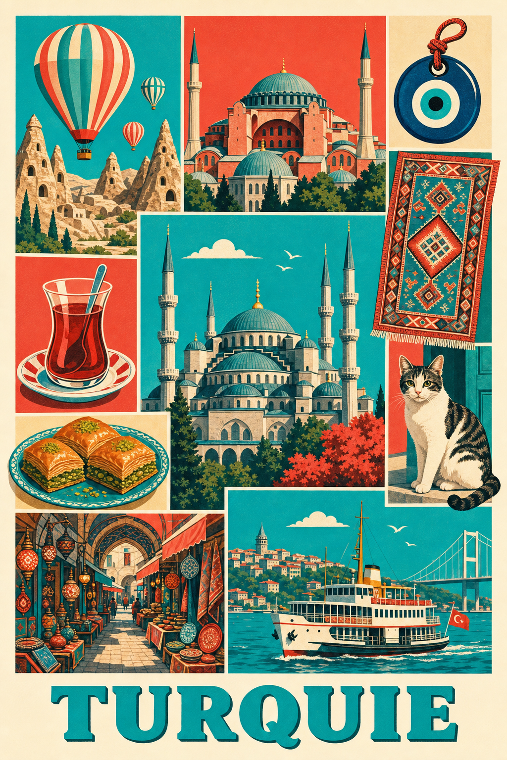 Affiche de Turquie, poster Sainte-Sophie