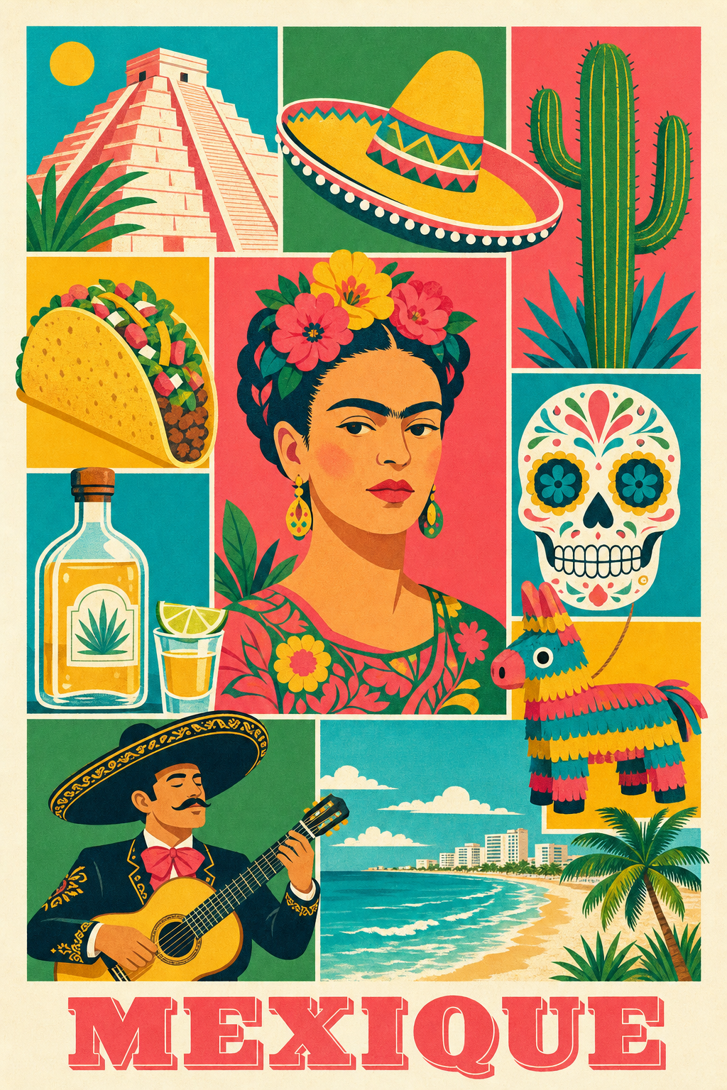 Poster du Mexique, Affiche Clichés