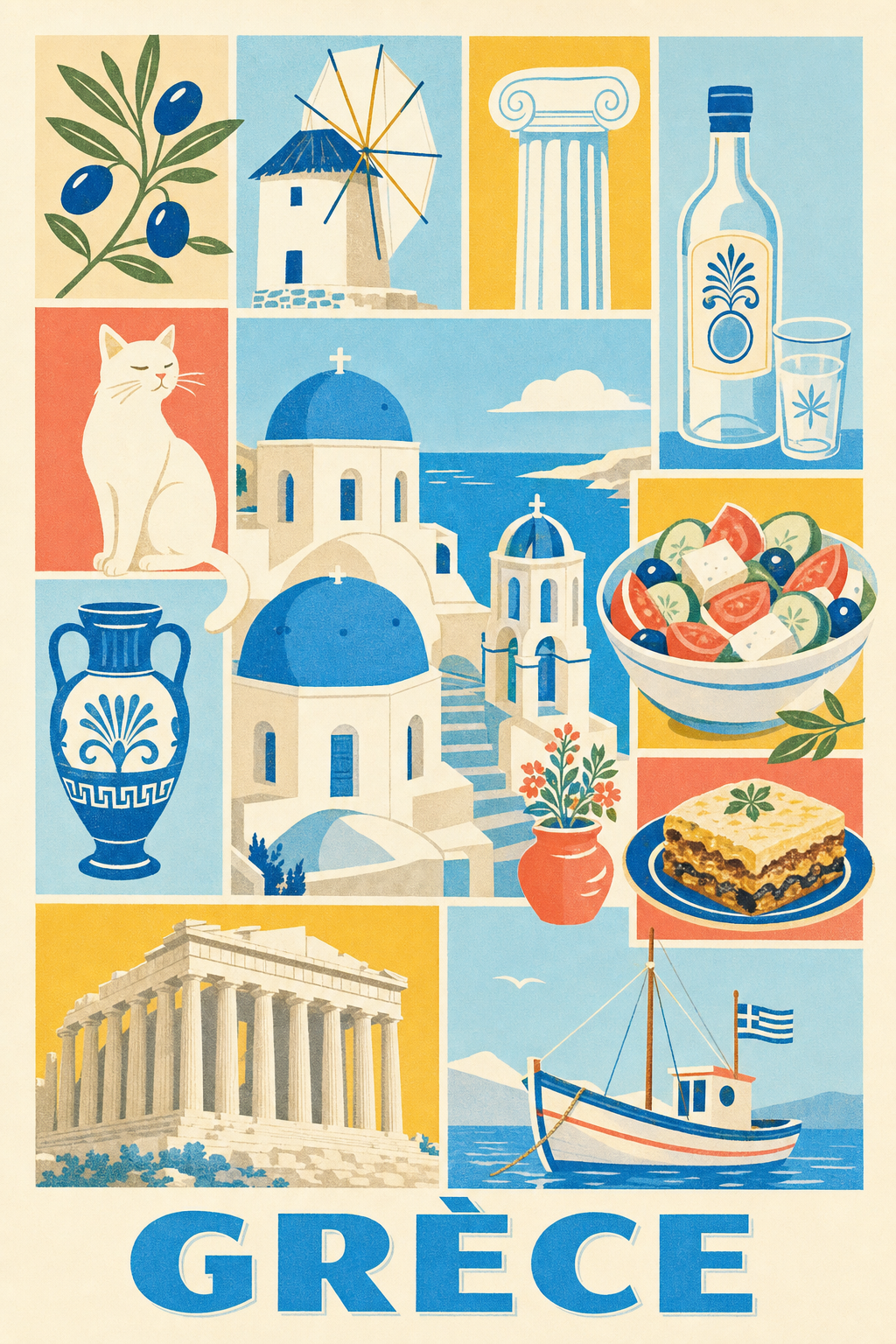Poster de Grèce, Affiche Clichés