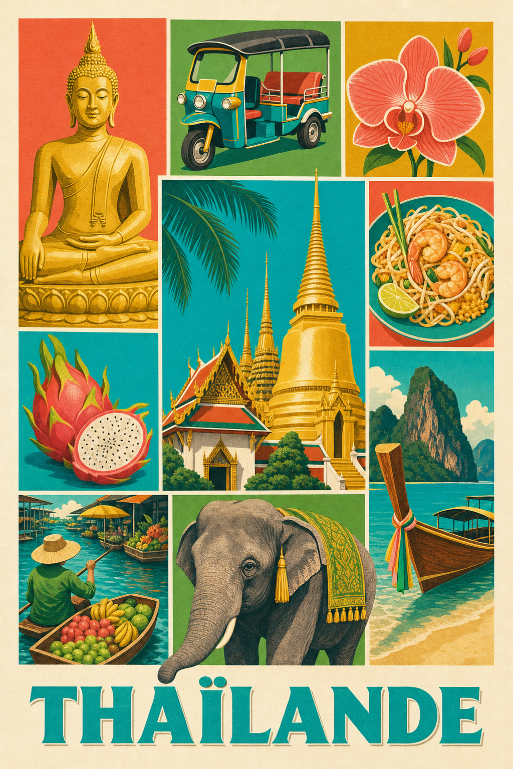 Poster de Thaïlande, Affiche Clichés