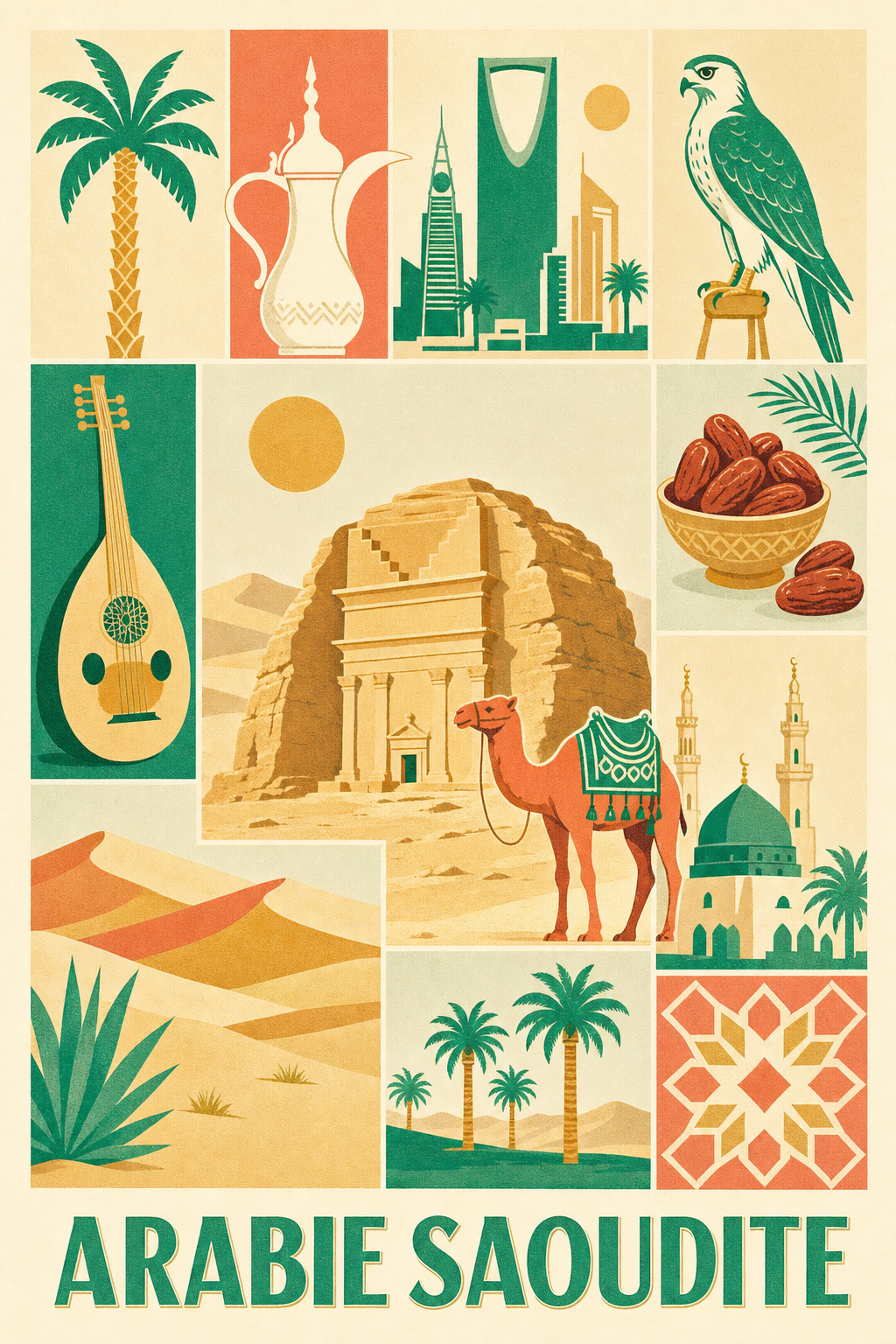 Poster d'Arabie Saoudite, Affiche Clichés