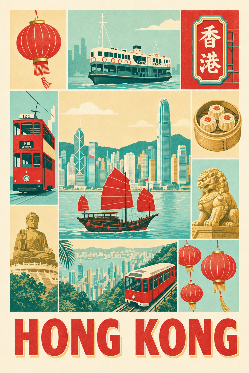 Poster de Hong Kong, Affiche Clichés