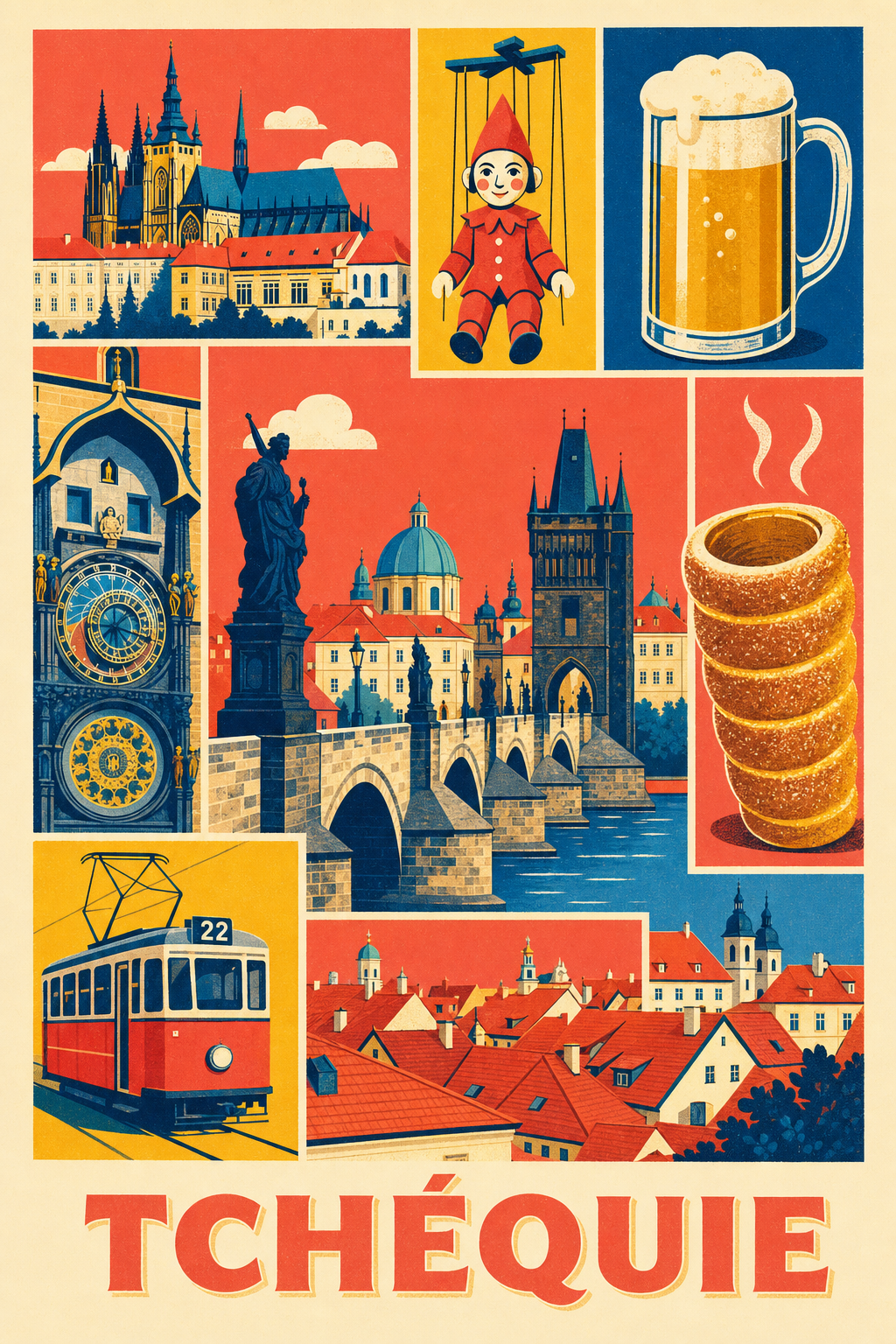 Poster de Tchéquie, Affiche Clichés