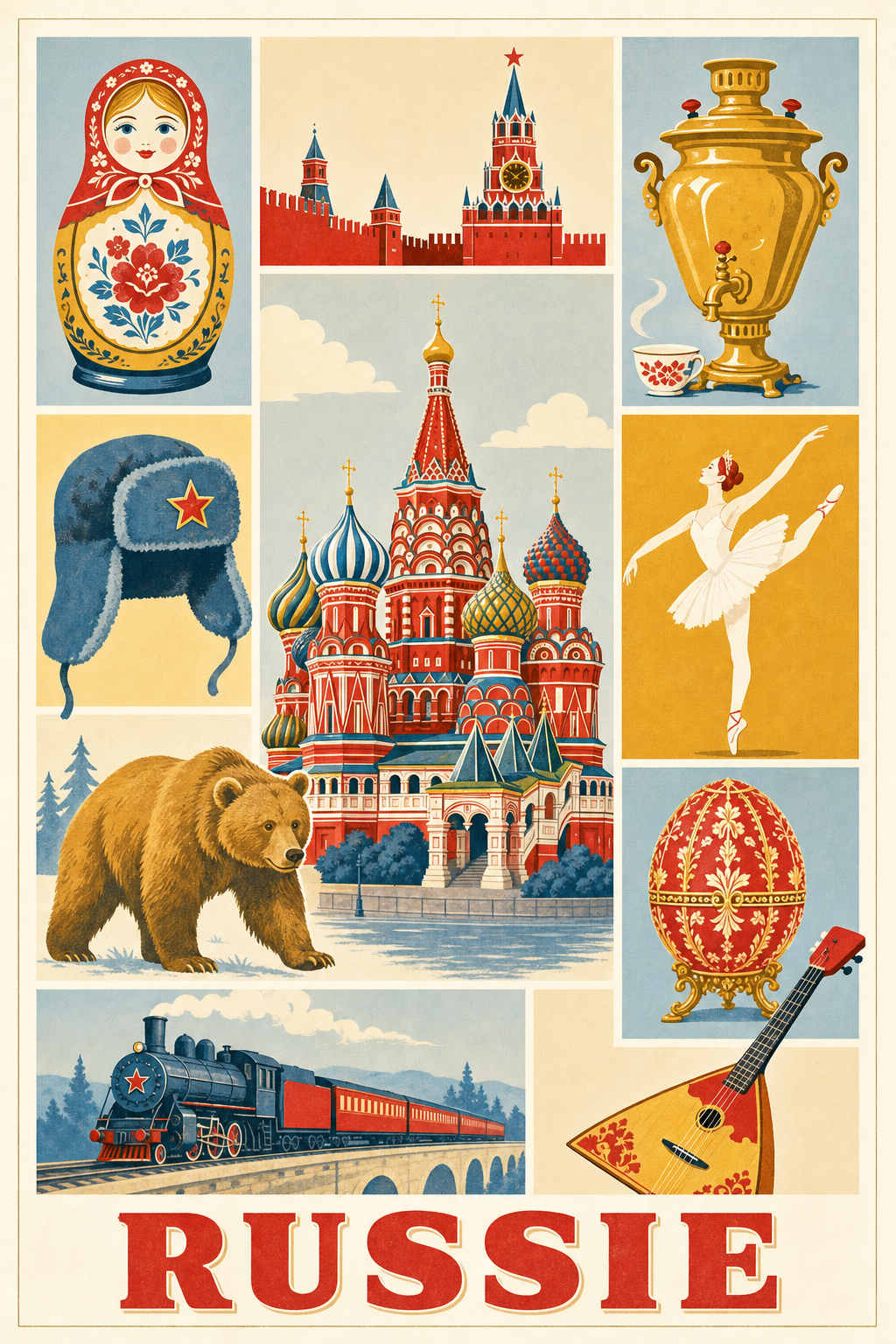 Poster de Russie, Affiche Clichés