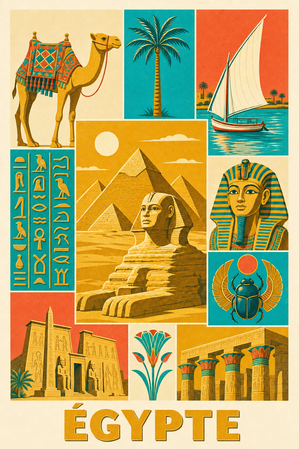 Poster d"égypte, Affiche Clichés
