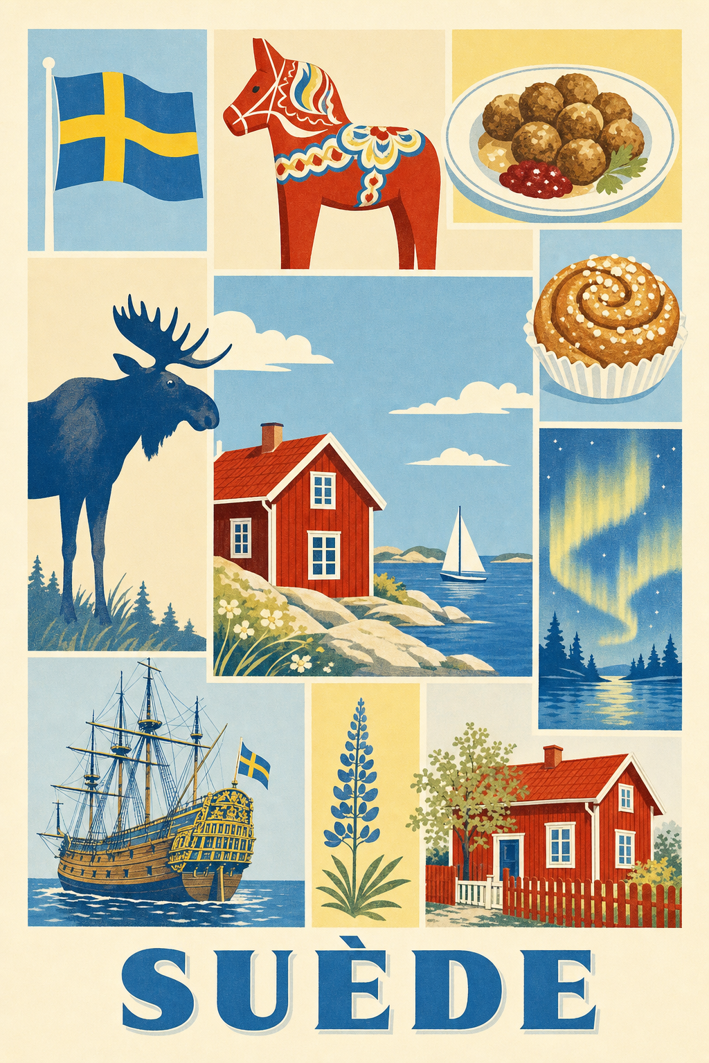 Poster de Suède, Affiche Clichés