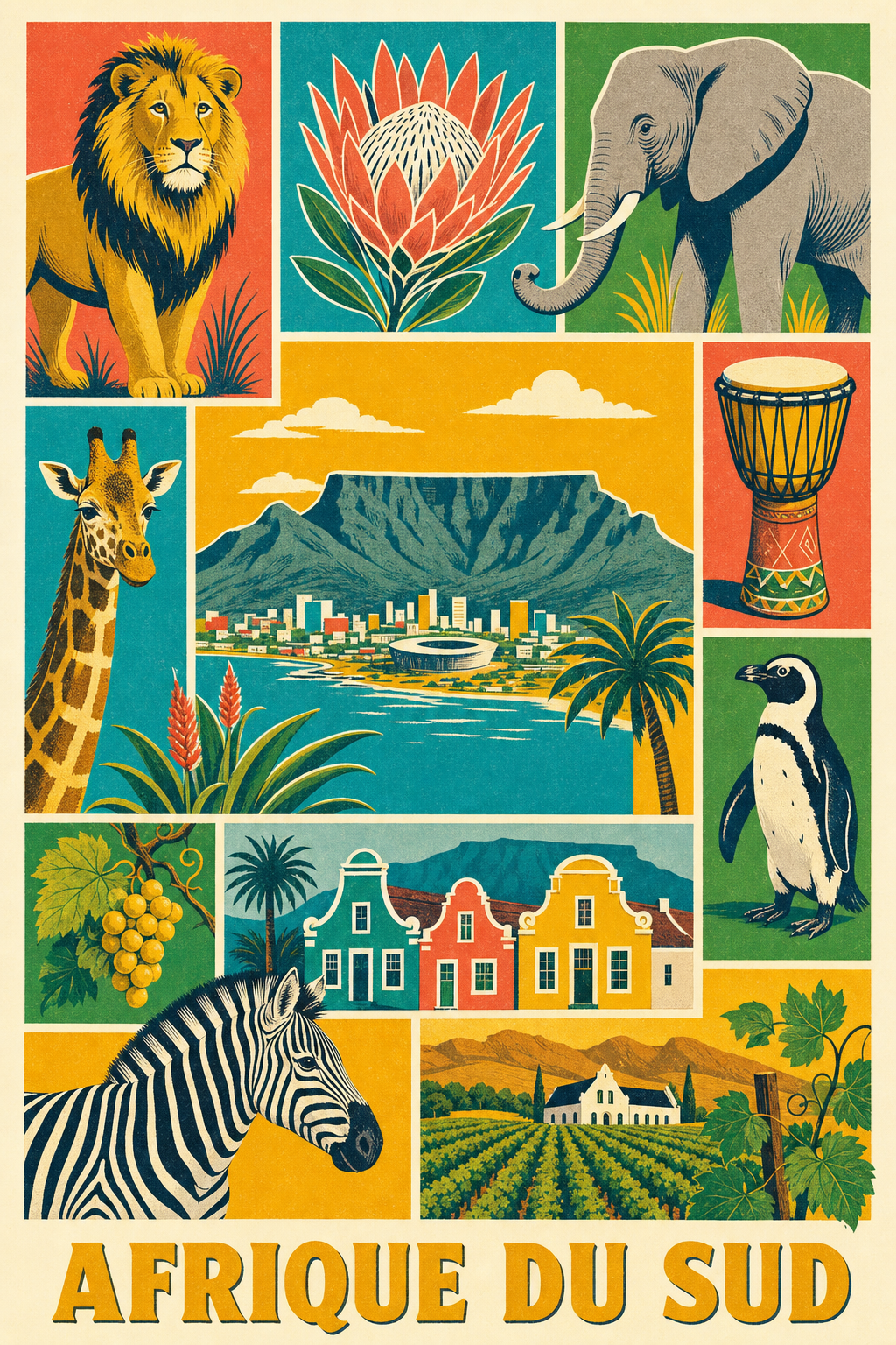 Poster d'Afrique du Sud, Affiche Clichés