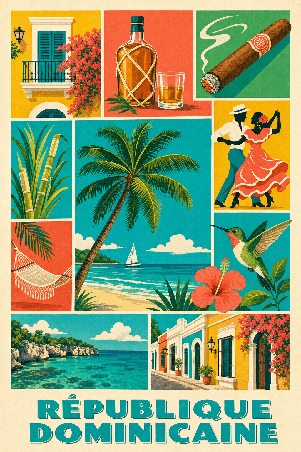 Poster de République Dominicaine, Affiche Clichés