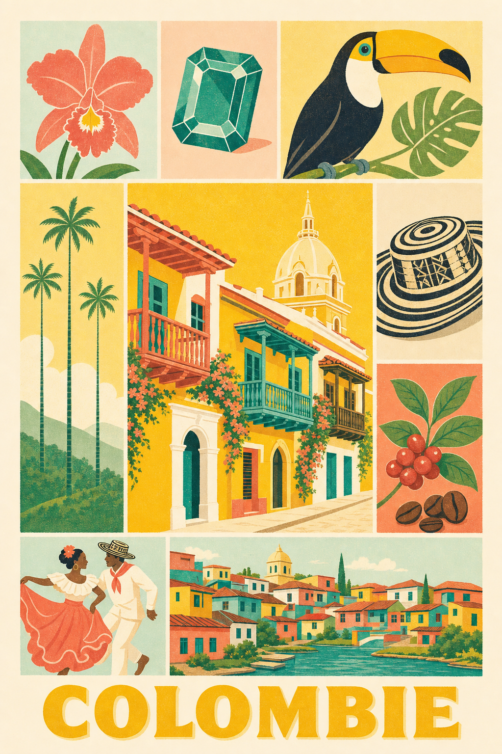 Poster de Colombie, Affiche Clichés