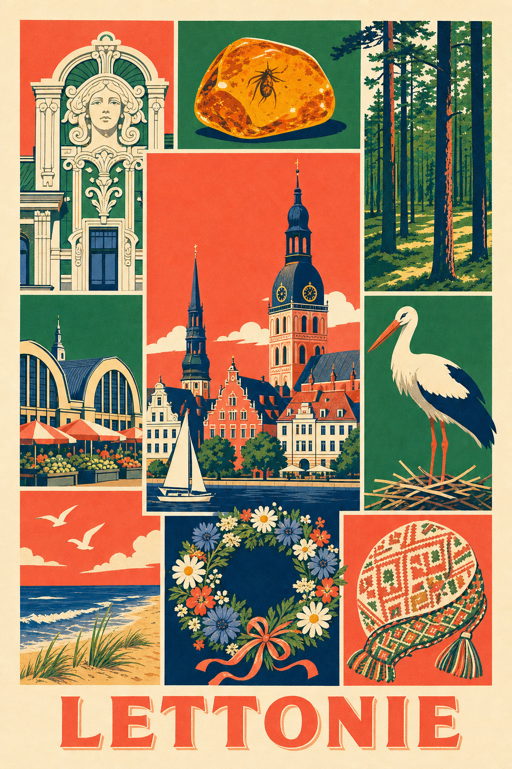 Poster de la Lettonie