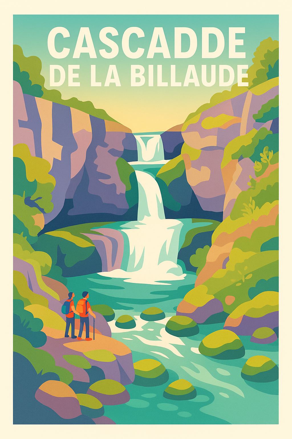 Affiche de Cascade de la Billaude - L'éclat sauvage du Jura dans votre intérieur
