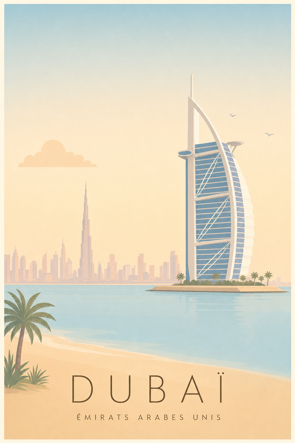 Affiche de Dubaï - Poster Calme