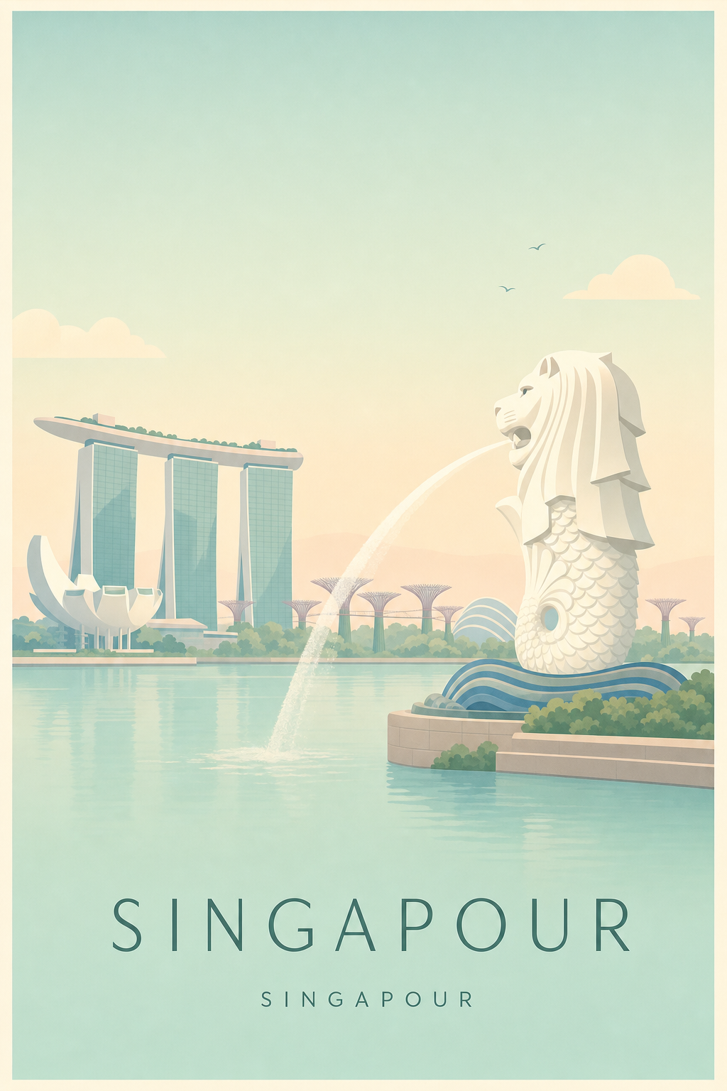Affiche de Singapour - Poster Calme