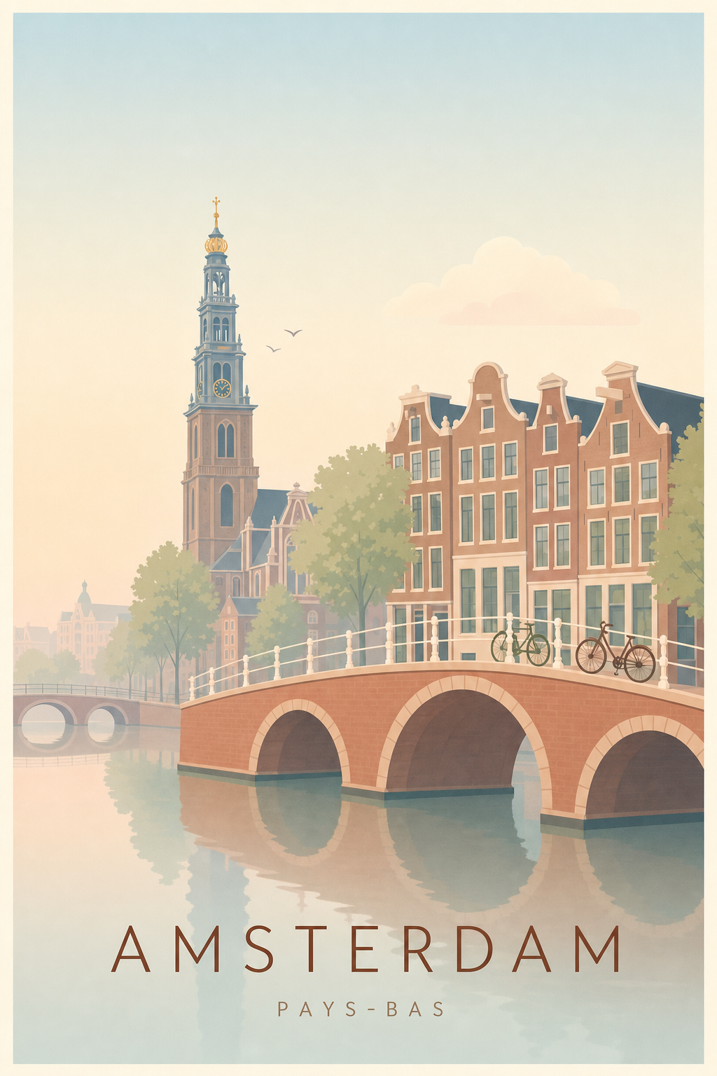Affiche d'Amsterdam - Poster Calme