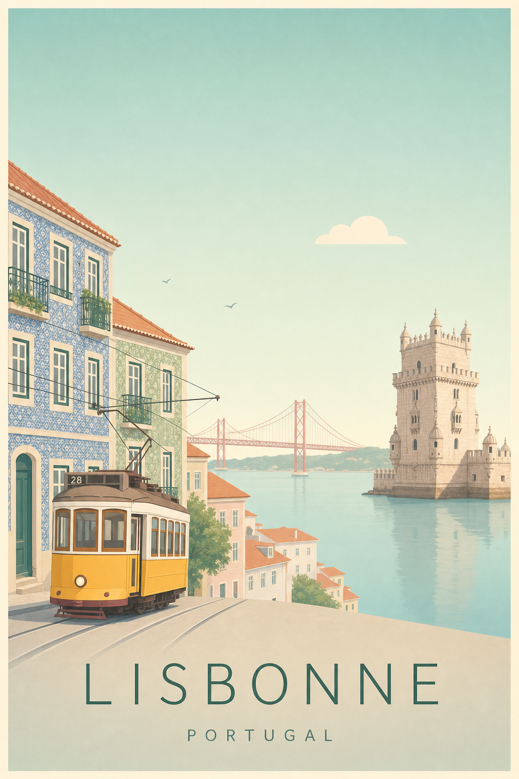 Affiche de Lisbonne - Poster Calme