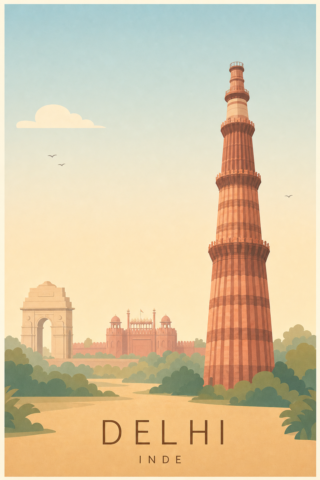 Affiche de Delhi - Poster Calme