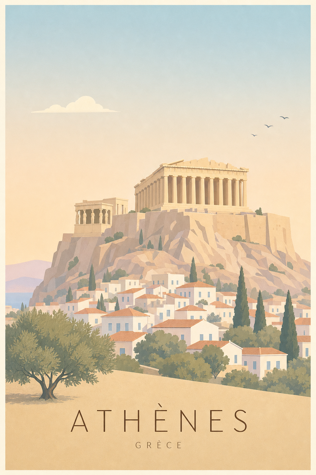 Affiche d'Athènes - Poster Calme