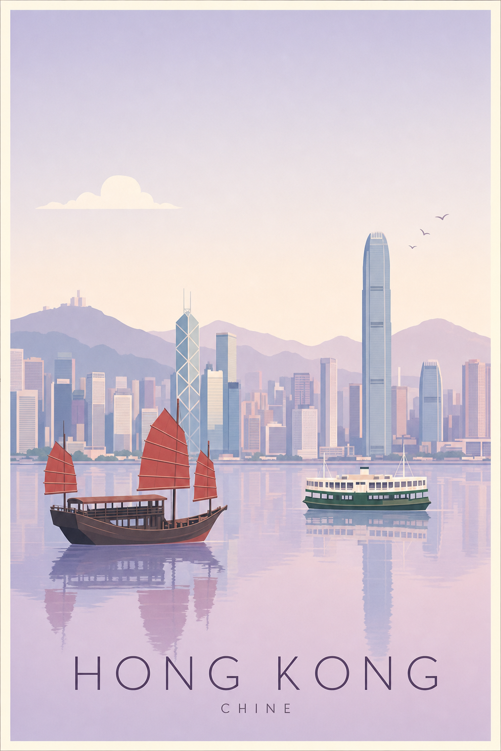 Affiche de Hong Kong - Poster Calme