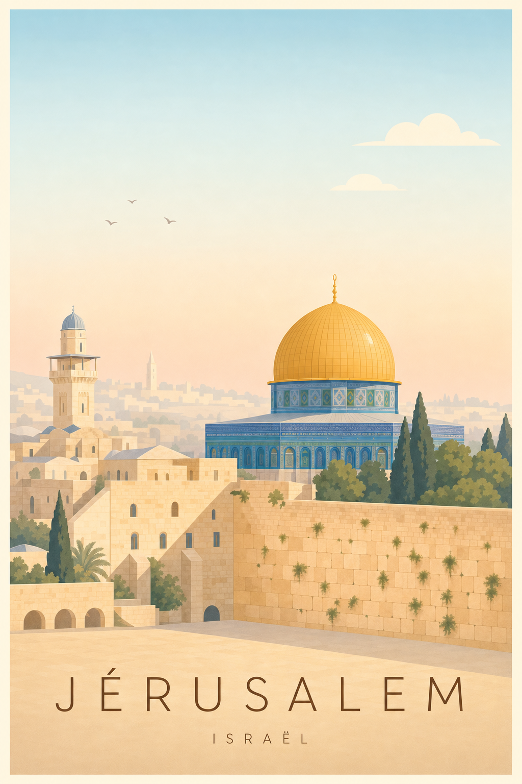 Affiche de Jérusalem - Poster Calme