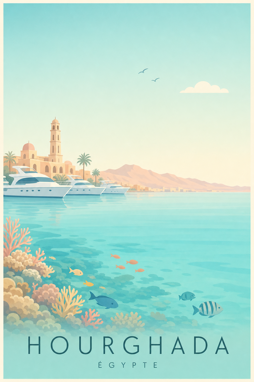 Affiche d'Hourghada - Poster Calme