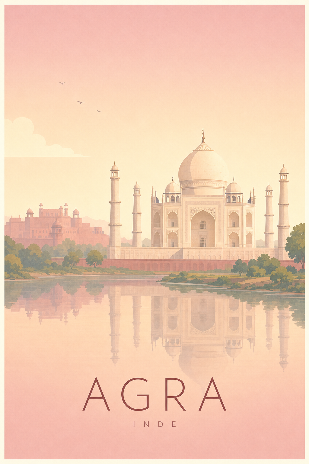 Affiche d'Agra - Poster Calme
