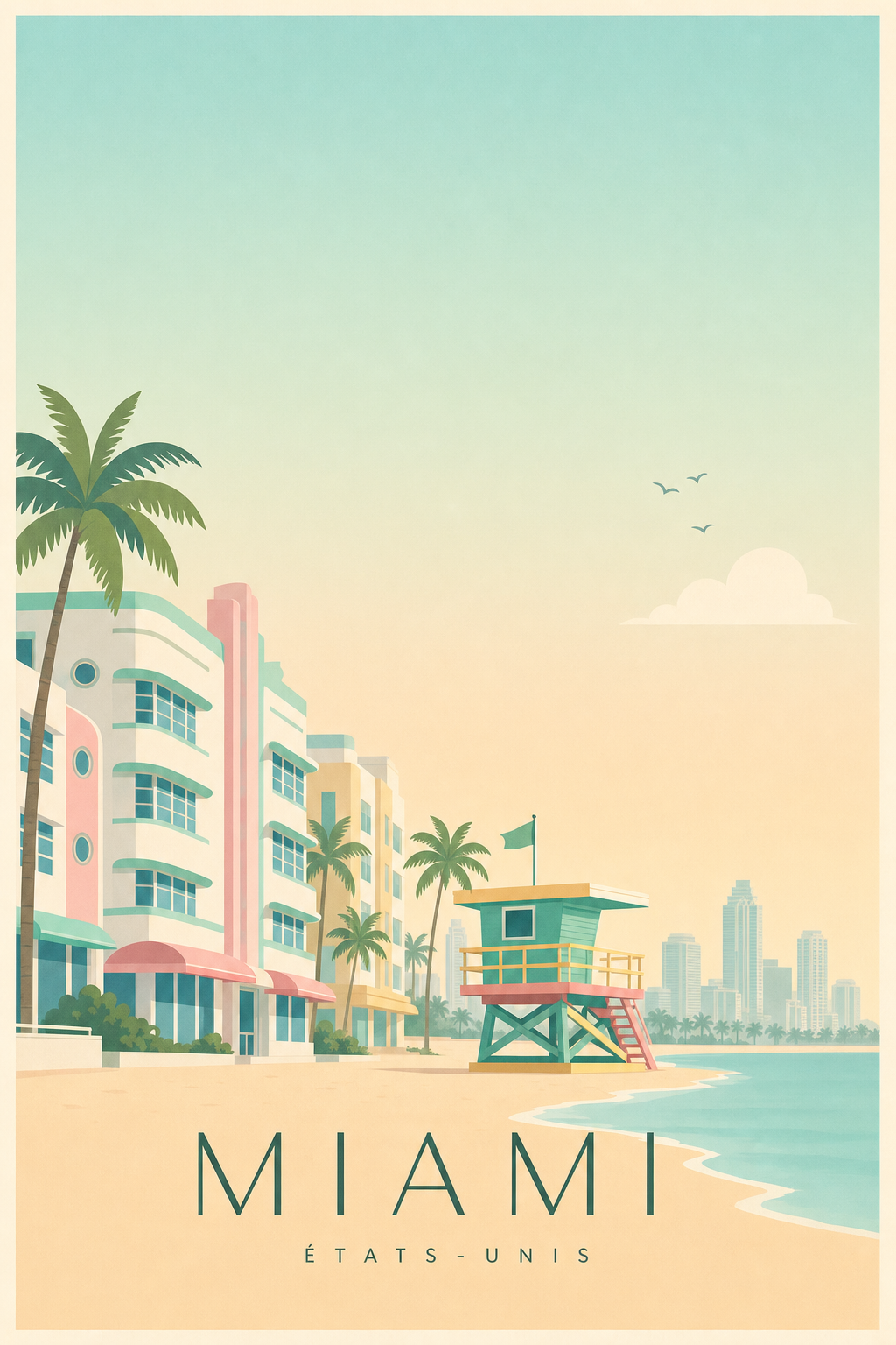 Affiche de Miami - Poster Calme