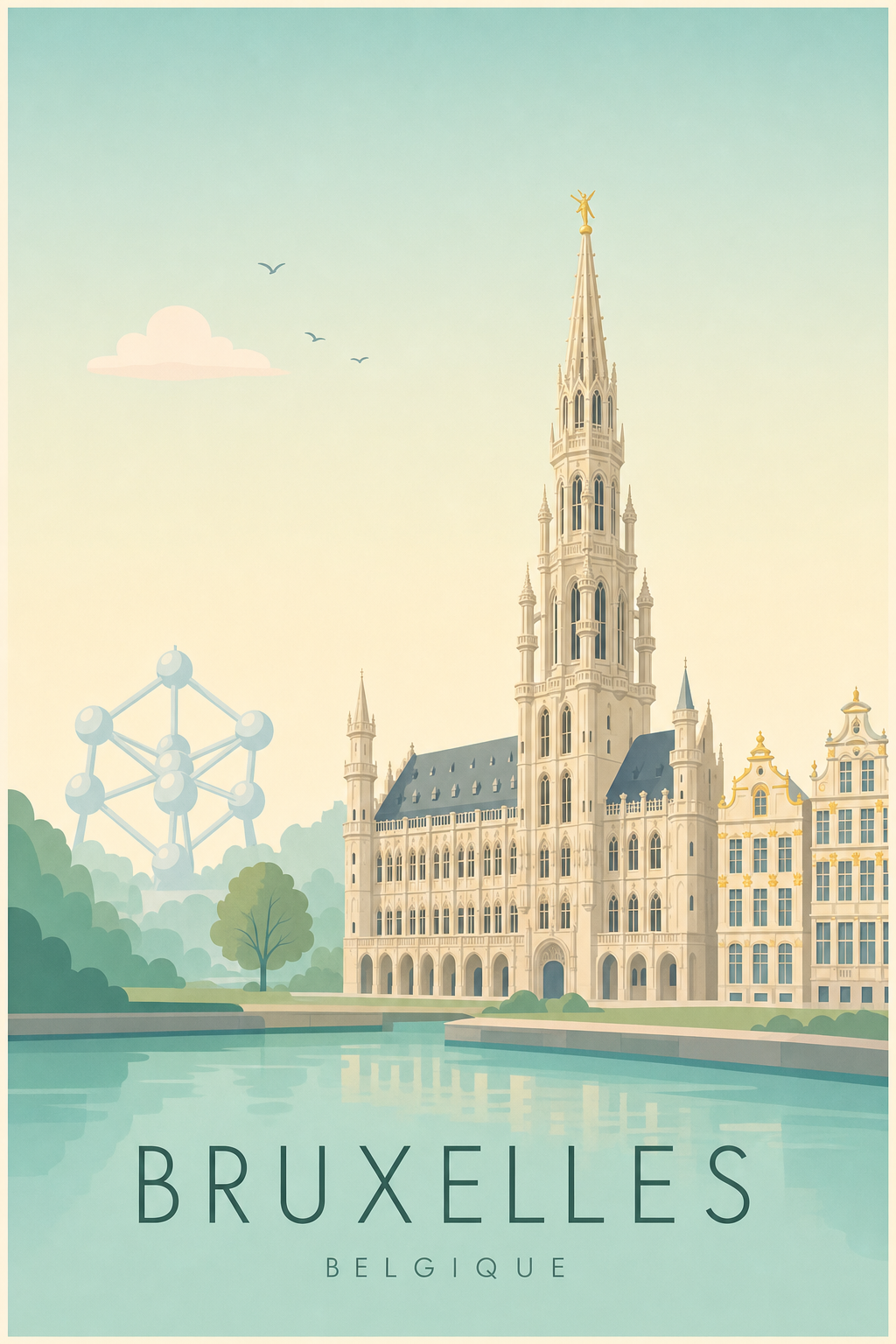 Affiche de Bruxelles - Poster Calme